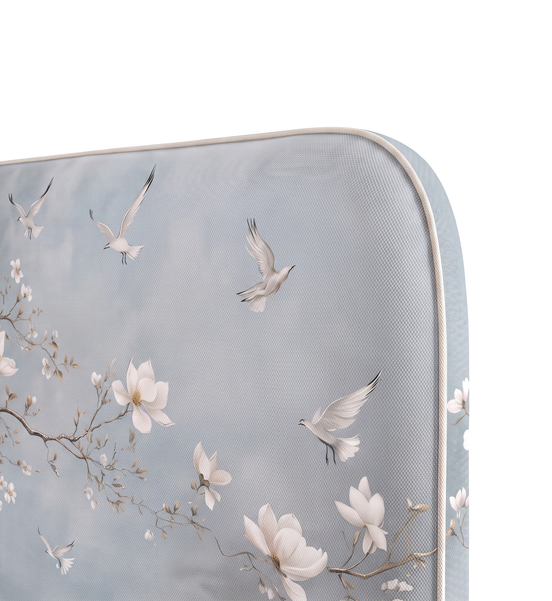 Respaldo de cama Magnolia Blossom — detalle de la tela