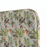 Respaldo de cama Mint Jungle — detalle de la tela