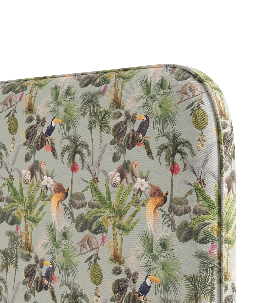 Respaldo de cama Mint Jungle — detalle de la tela