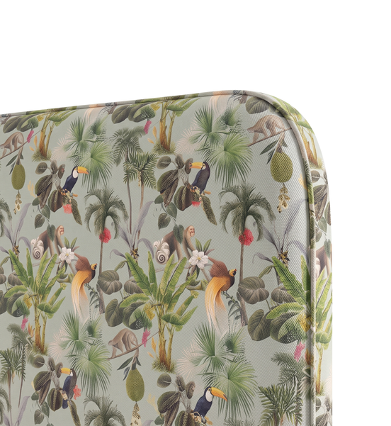 Respaldo de cama Mint Jungle — detalle de la tela