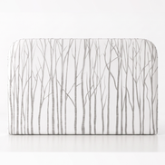 Respaldo de cama Neutral Trees Grey — vista frontal