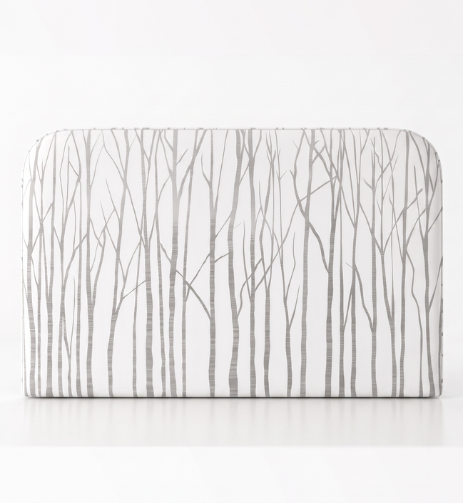 Respaldo de cama Neutral Trees Grey — vista frontal