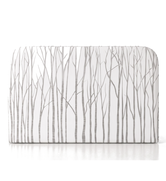 Respaldo de cama Neutral Trees Grey — vista frontal