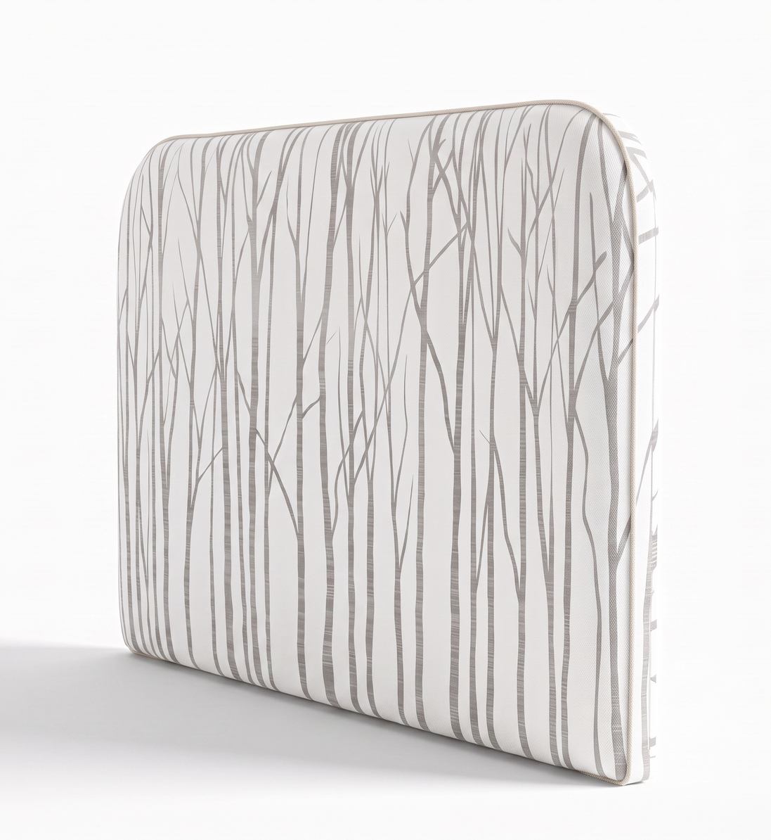 Respaldo de cama Neutral Trees Grey — vista lateral