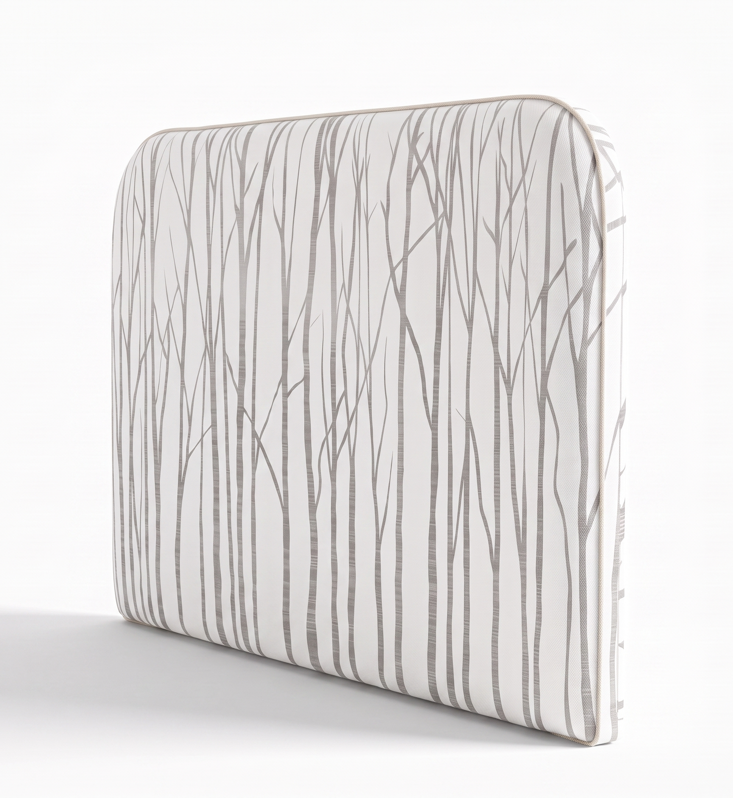 Respaldo de cama Neutral Trees Grey — vista lateral
