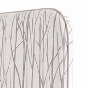 Respaldo de cama Neutral Trees Grey — detalle de la tela