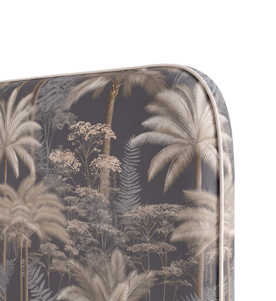 Respaldo de cama Palm Elegance — detalle de la tela
