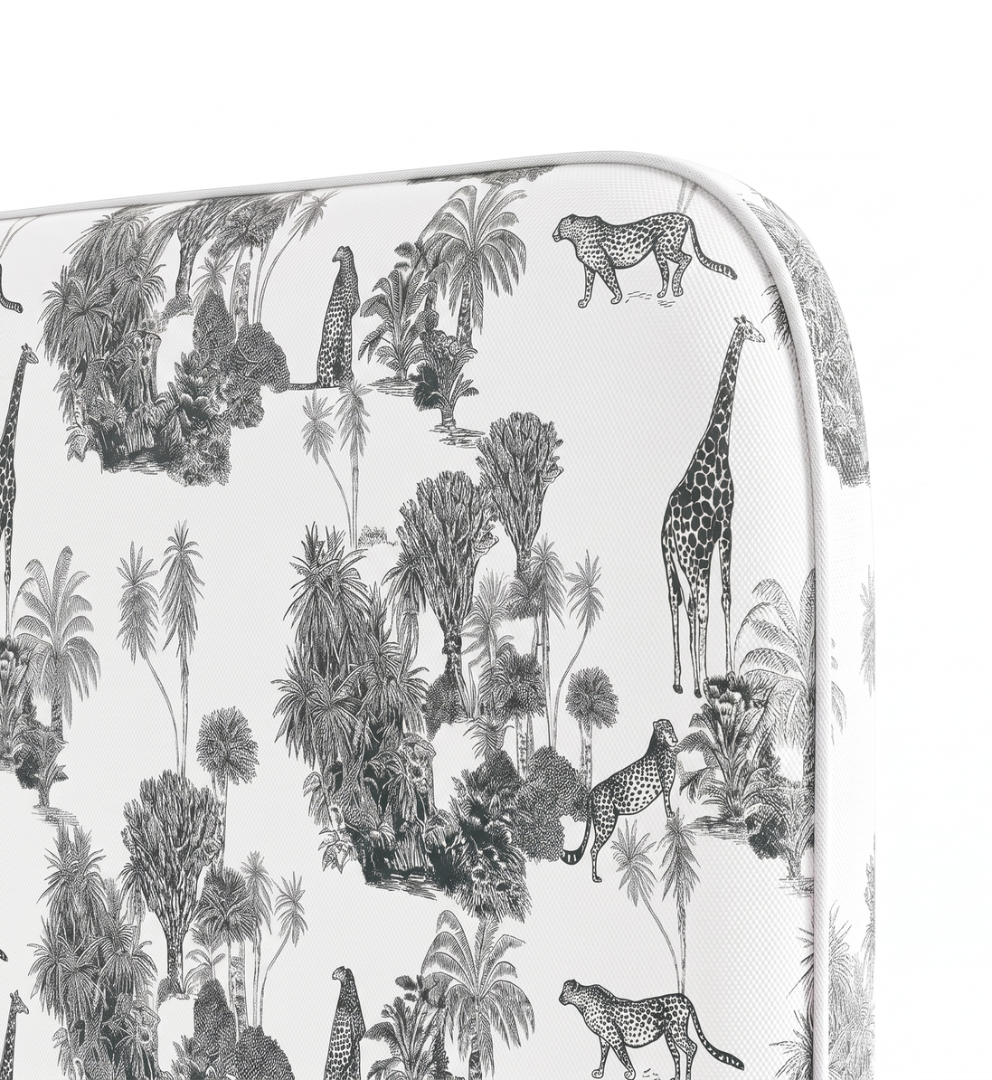 Respaldo de cama Sketch Sabana Black — detalle de la tela