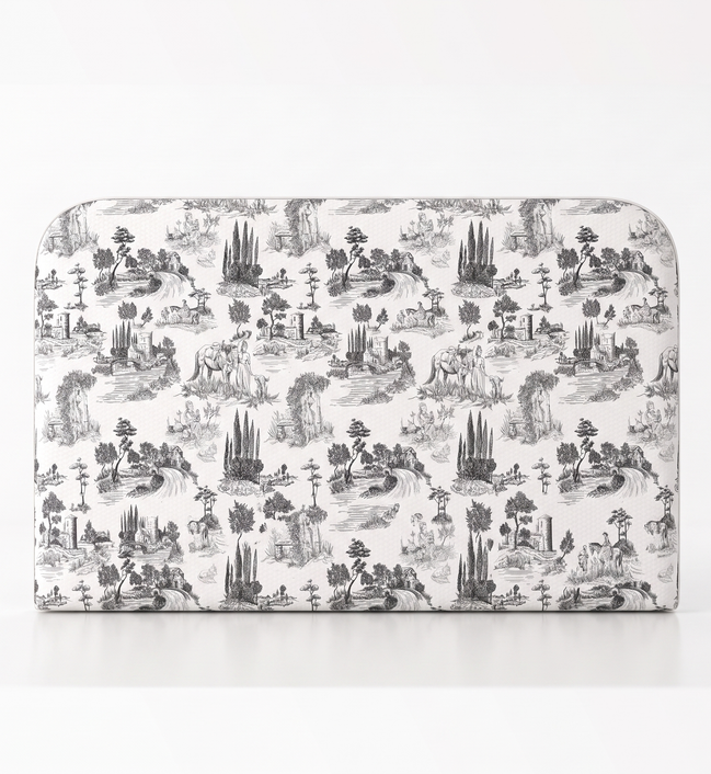 Respaldo de cama Toile de Jouy Black — vista frontal