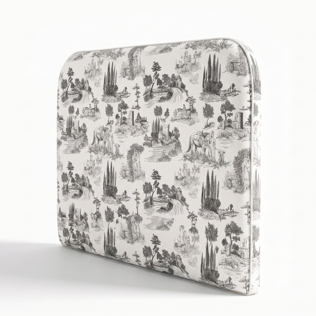 Respaldo de cama Toile de Jouy Black — vista lateral