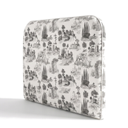 Respaldo de cama Toile de Jouy Black — vista lateral