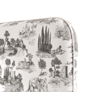 Respaldo de cama Toile de Jouy Black — detalle de la tela