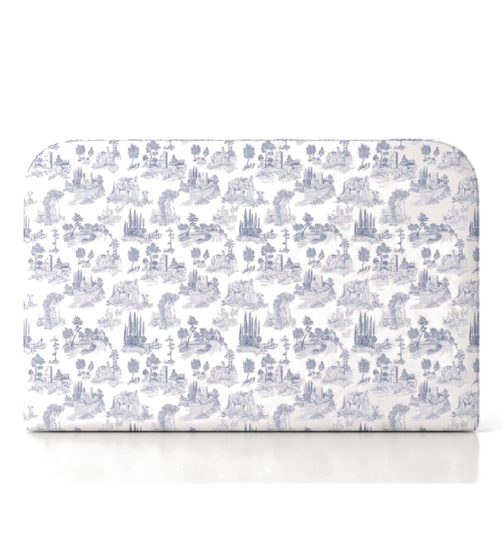 Respaldo de cama Toile de Jouy Blue — vista frontal