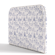 Respaldo de cama Toile de Jouy Blue — vista lateral