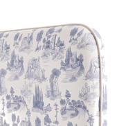 Respaldo de cama Toile de Jouy Blue — detalle de la tela