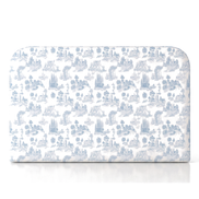 Respaldo de cama Toile de Jouy Celeste — vista frontal