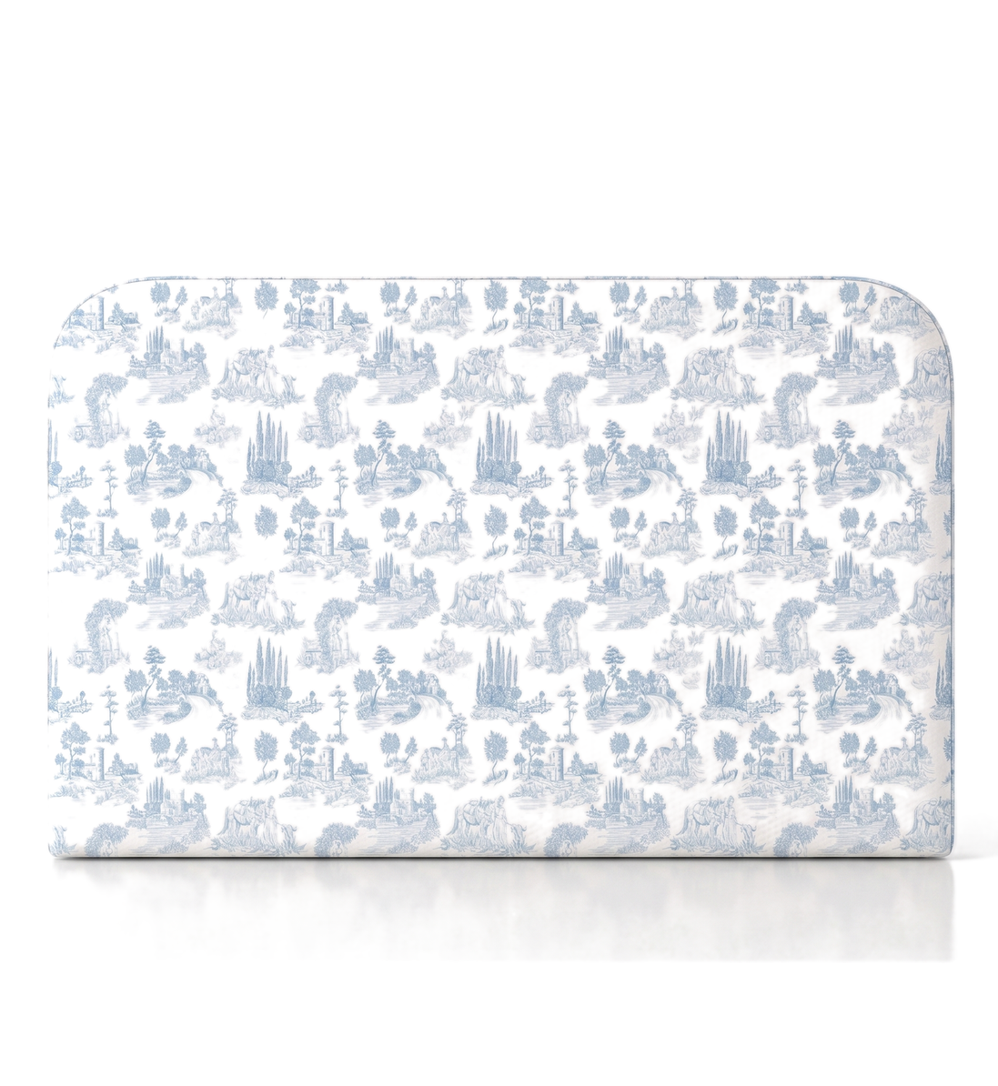 Respaldo de cama Toile de Jouy Celeste — vista frontal