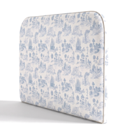 Respaldo de cama Toile de Jouy Celeste — vista lateral