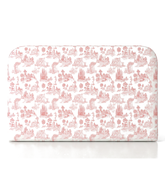Respaldo de cama Toile de Jouy Rojo — vista frontal