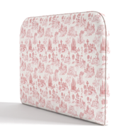 Respaldo de cama Toile de Jouy Rojo — vista lateral