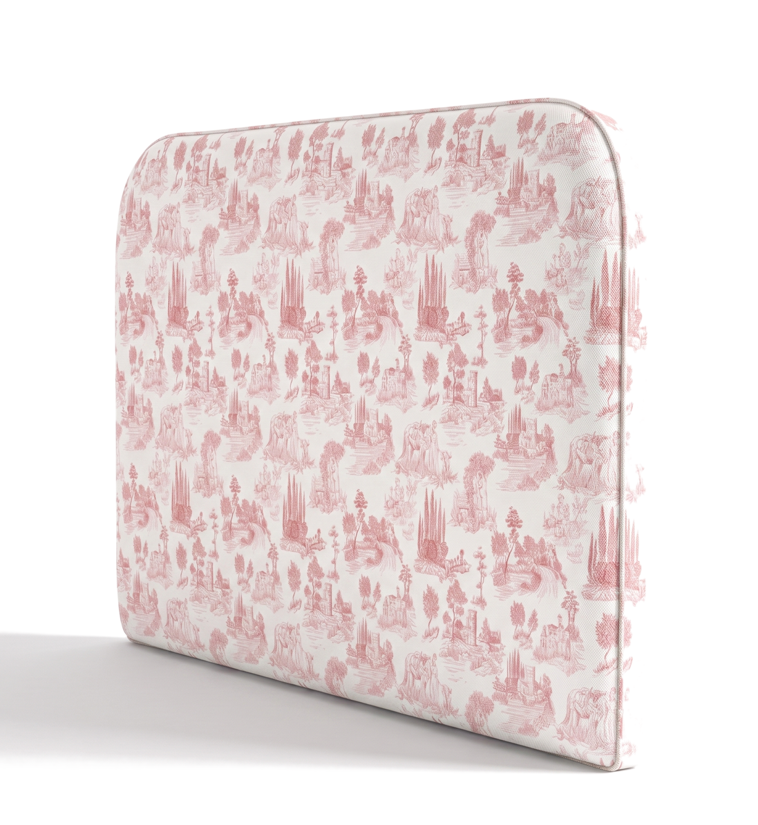 Respaldo de cama Toile de Jouy Rojo — vista lateral