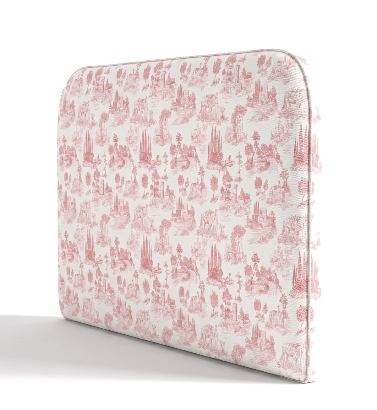 Respaldo de cama Toile de Jouy Rojo — vista lateral