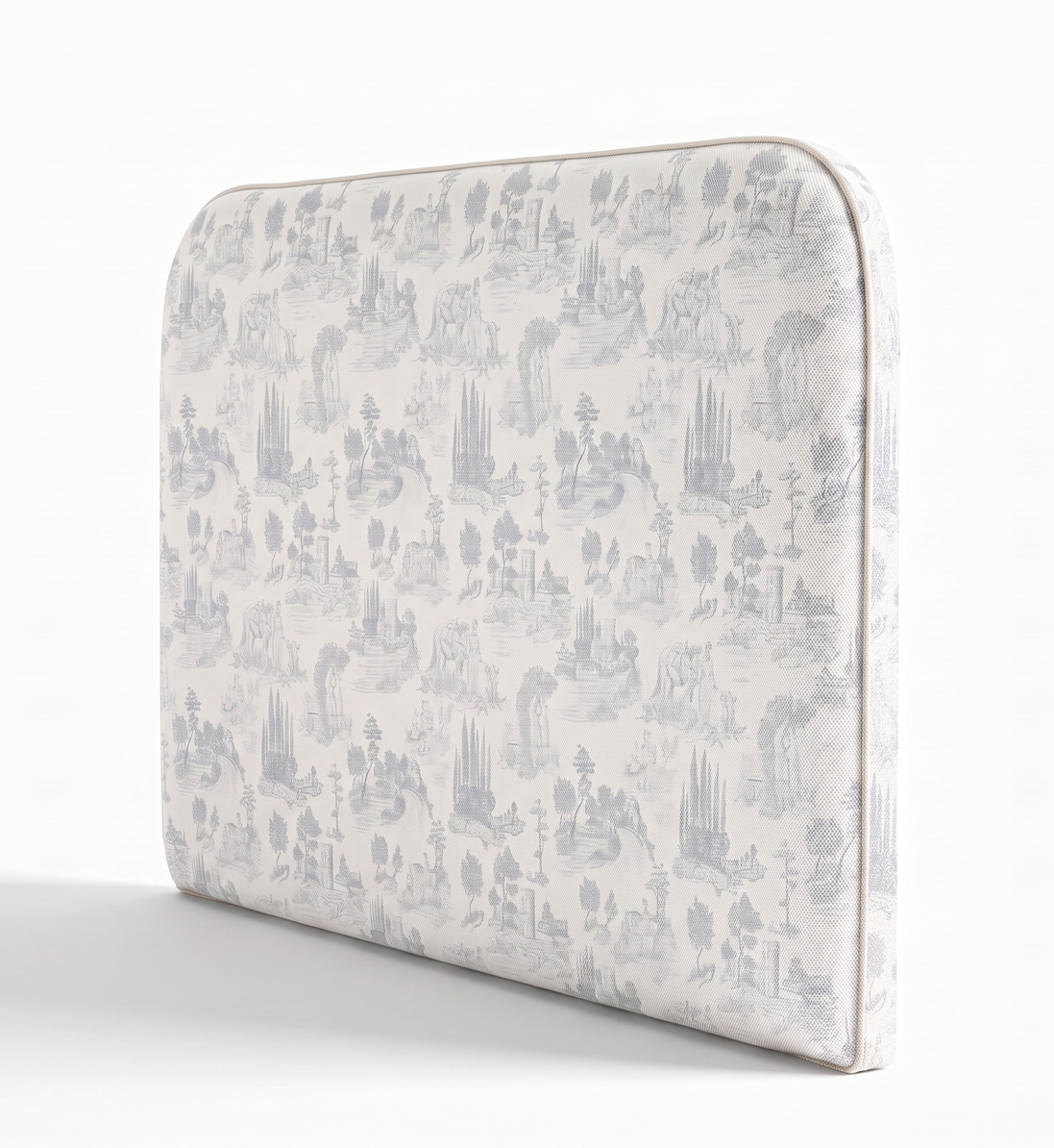Respaldo de cama Toile Gris — vista lateral