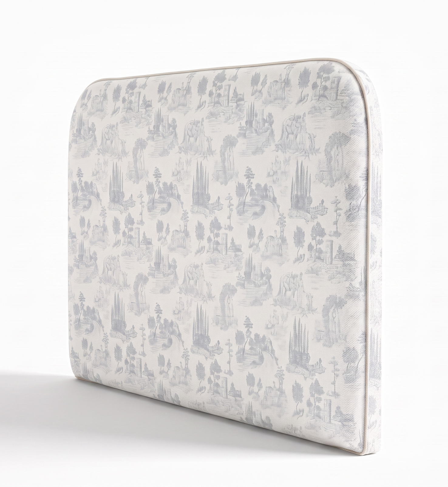 Respaldo de cama Toile Gris — vista lateral
