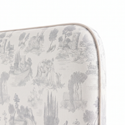 Respaldo de cama Toile Gris — detalle de la tela