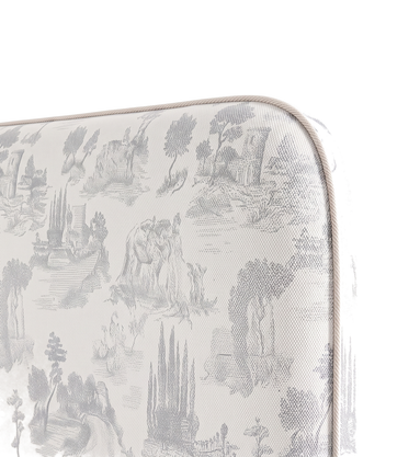 Respaldo de cama Toile Gris — detalle de la tela