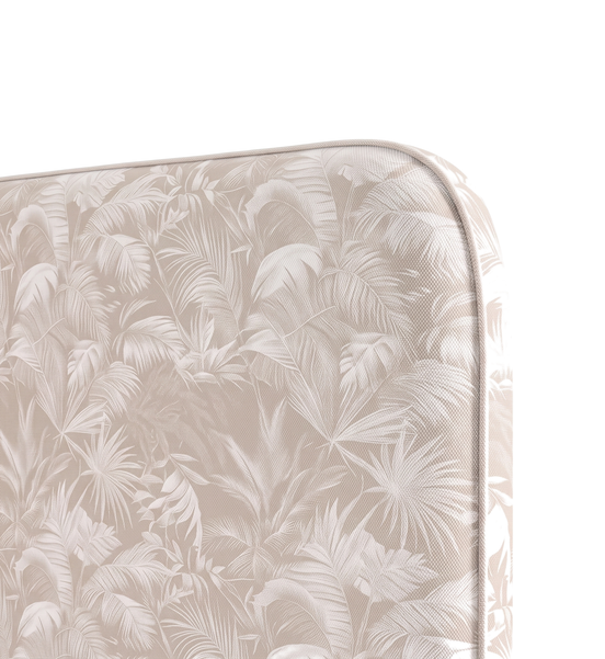 Respaldo de cama Tropical Elegance — detalle de la tela