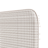 Respaldo de cama Vichy Beige — detalle de la tela