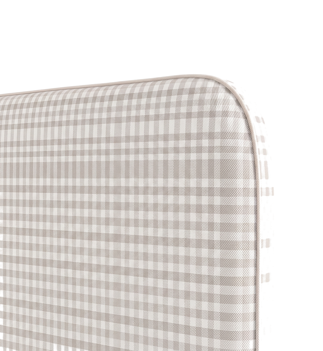 Respaldo de cama Vichy Beige — detalle de la tela