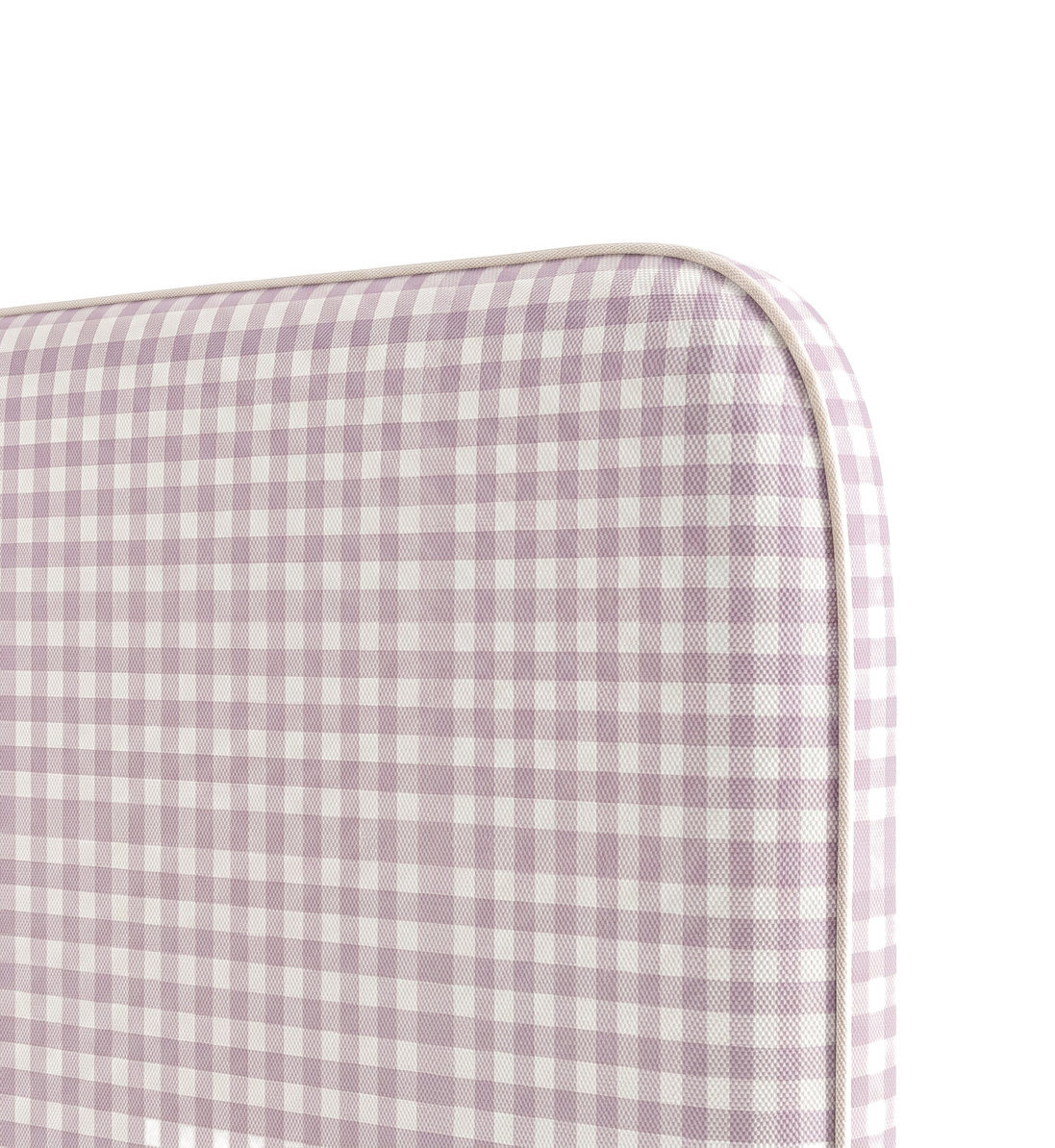 Respaldo de cama Vichy Pink — detalle de la tela