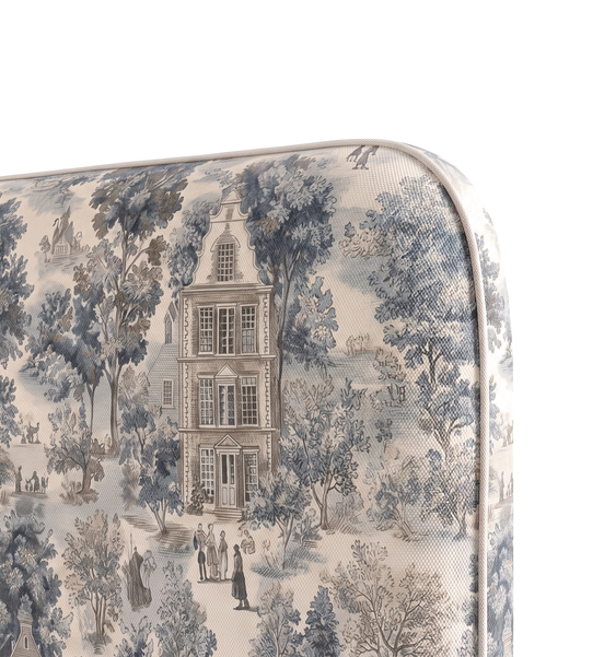 Respaldo de cama Village Tapestry — detalle de la tela