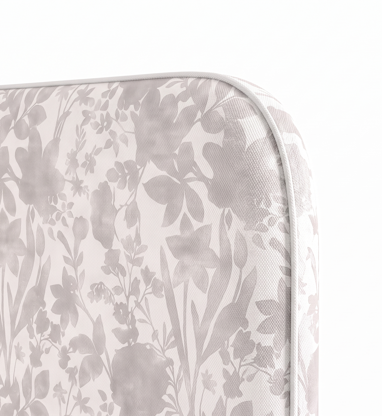Respaldo de cama Vintage Flower Beige — detalle de la tela