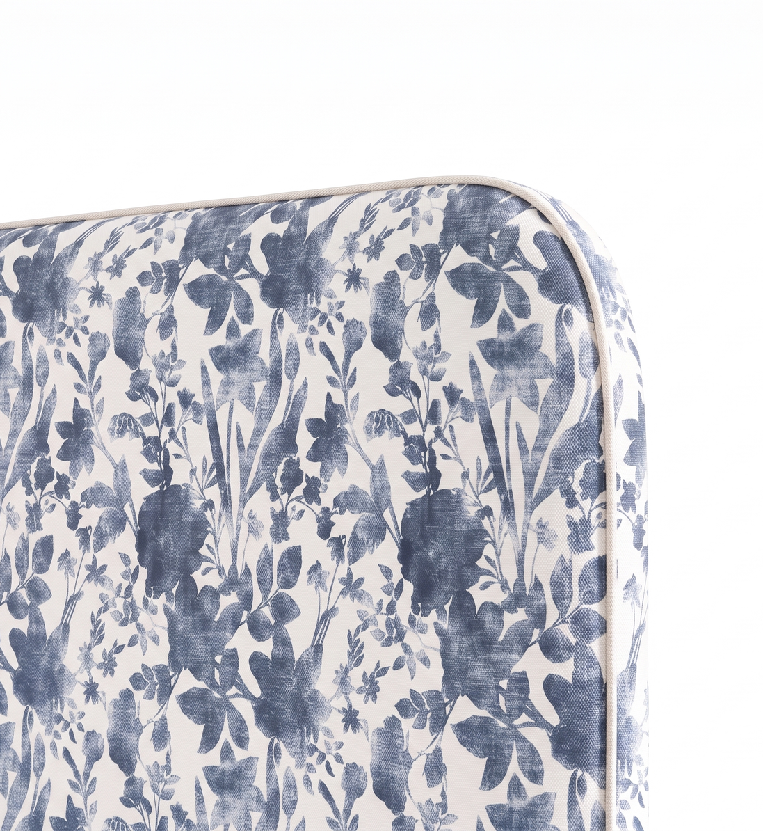 Respaldo de cama Vintage Flower Blue — detalle de la tela