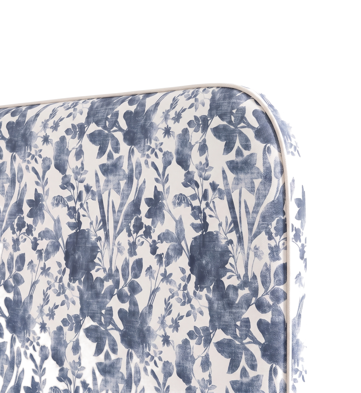 Respaldo de cama Vintage Flower Blue — detalle de la tela