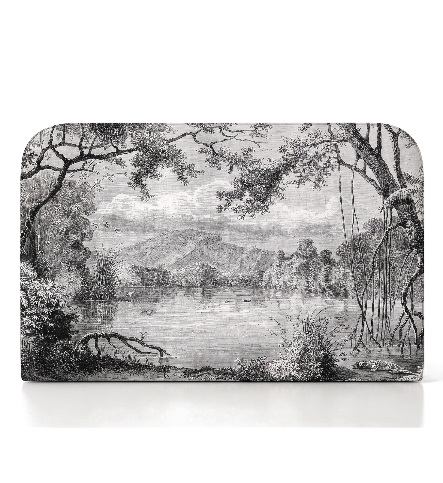 Respaldo de cama Vintage Landscape — vista frontal