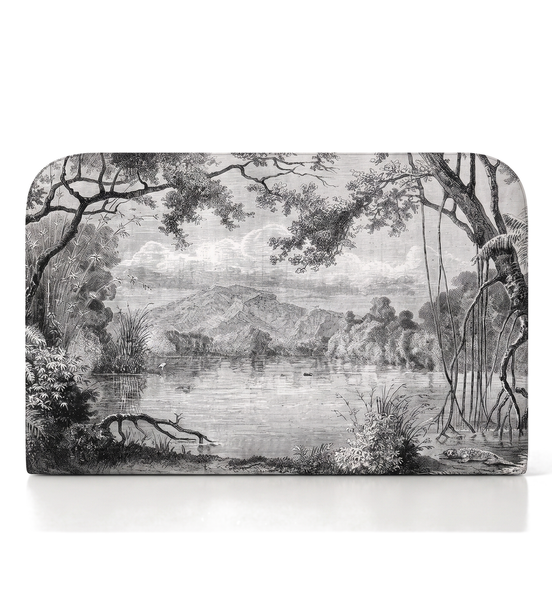 Respaldo de cama Vintage Landscape — vista frontal