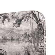 Respaldo de cama Vintage Landscape — detalle de la tela