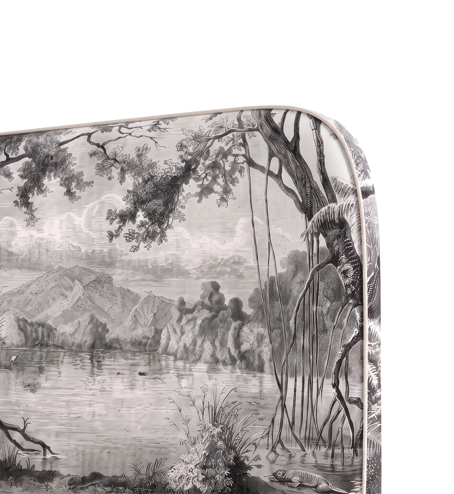 Respaldo de cama Vintage Landscape — detalle de la tela