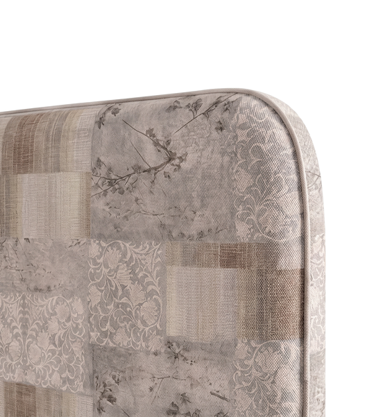 Respaldo de cama Vintage Patchwork — detalle de la tela