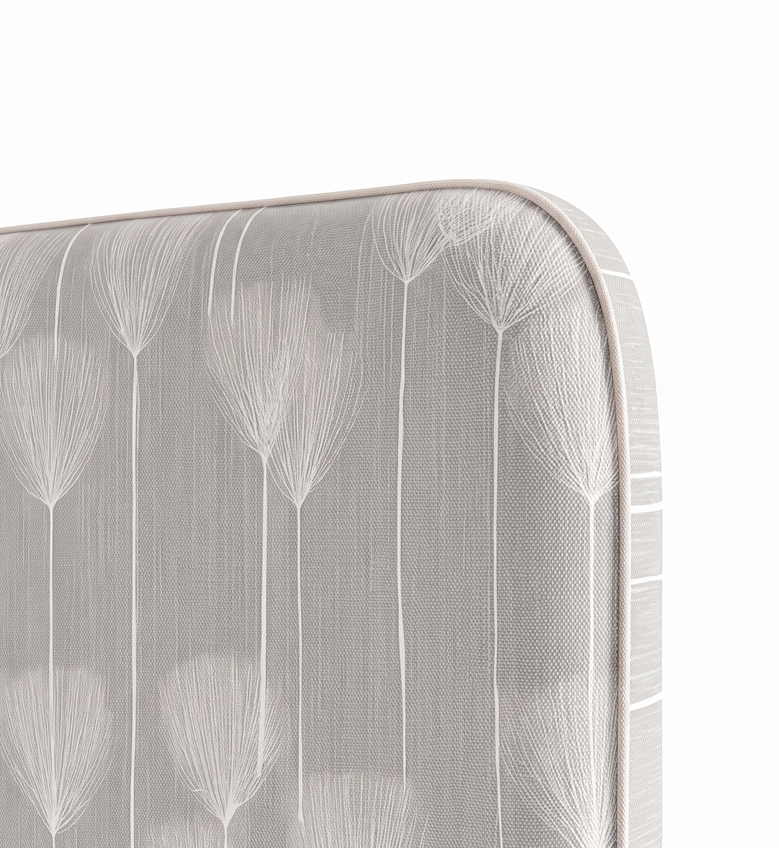 Respaldo de cama Wind Seeds — detalle de la tela