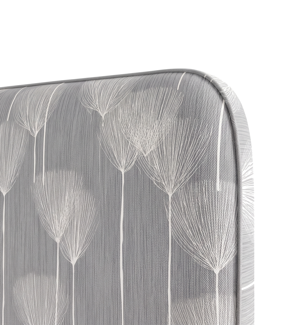 Respaldo de cama Wind Seeds Grey — detalle de la tela
