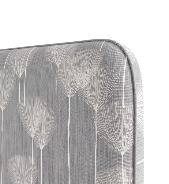 Respaldo de cama Wind Seeds Grey — detalle de la tela