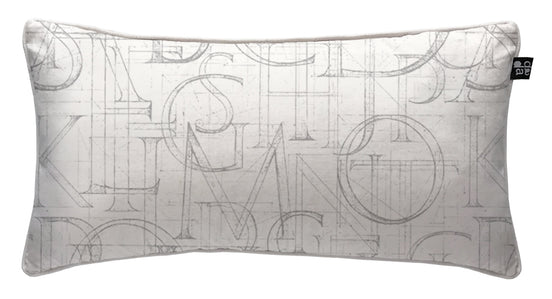 Cojín Alfabet White 70 x 35 cm