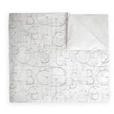 Textiles, Tela, Cojín, Funda Plumón, Piecera, Ropa Cama, Textil, cubre plumón, Genero, Cojines, Manta, Chal, Cubre Cama, Diseño Alfabet White