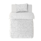 Textiles, Tela, Cojín, Funda Plumón, Piecera, Ropa Cama, Textil, cubre plumón, Genero, Cojines, Manta, Chal, Cubre Cama, Diseño Alfabet White