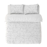  Textiles, Tela, Cojín, Funda Plumón, Piecera, Ropa Cama, Textil, cubre plumón, Genero, Cojines, Manta, Chal, Cubre Cama, Diseño Alfabet White